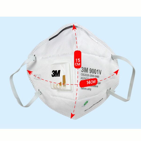 

10pieces/bag 9001v face with filter respirator anti virus dust bacterial safety breathing 3m mask ffp3