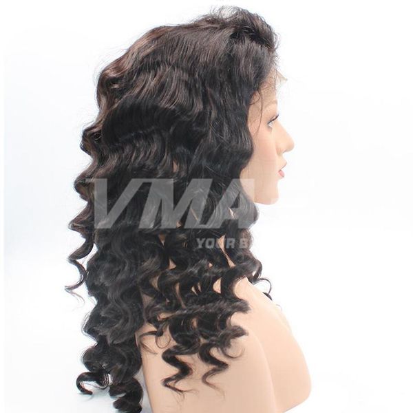 

loose wave full lace wigs pre plucked hairline human hair wig 150% density for black women brazilian lace frontal hair black brown