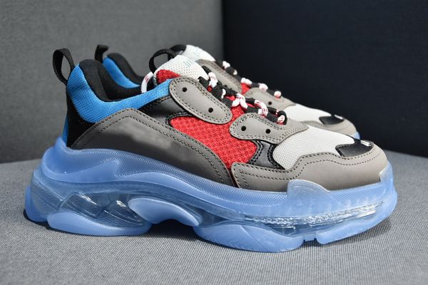 

mclaosi sell 2018 mens and women trainer sneaker triple s black designer shoes and sports shoes air cushion combination outsole t01