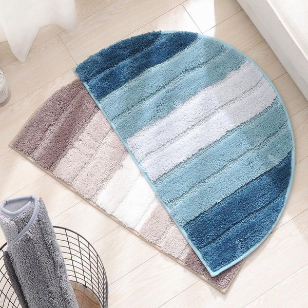 

microfiber absorbent non-slip mats semi-elliptical gradient stripes door mat bedroom floor mat baby nursery rug children carpet