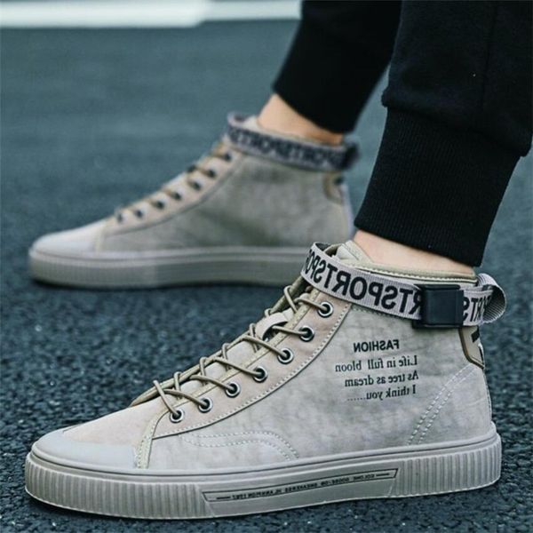 

2019 new autumn winter men fashion casual shoes high sneaker men shoes non-slip walking casual, Black