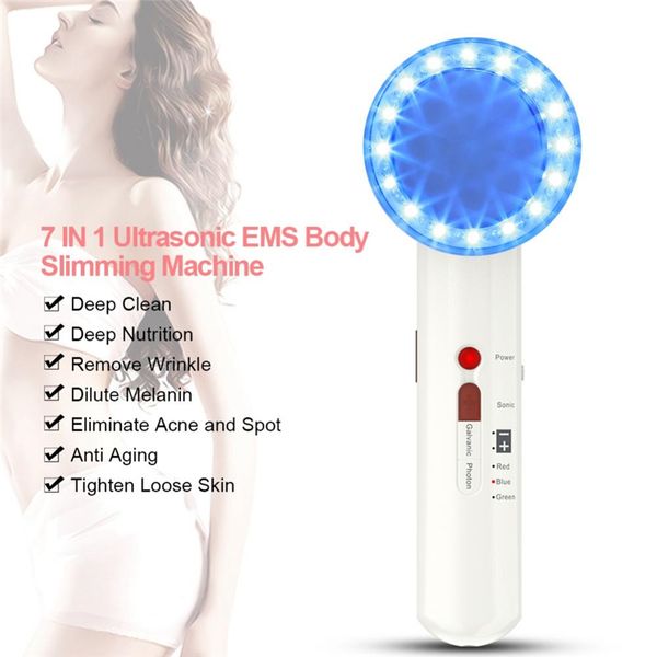 7 em 1 Ultrasonic EMS Gorda Cavitação Shaper Equipamento LED Luz Beleza Facial Toda corpo Pele Levantando Massager Slim