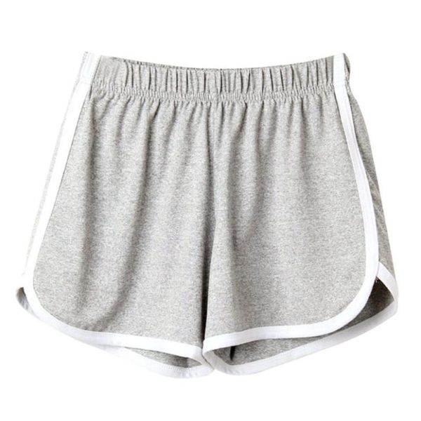 

running shorts gray women lady summer sport beach short pants knee length womens elastic waist clothing au0803, Black;blue