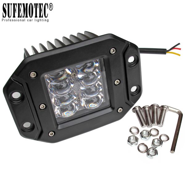 

6d lens 5 inch 24w led work lights for cars fog lamps trucks reversing light 12v 4x4 off road flush mount strobe driving lights