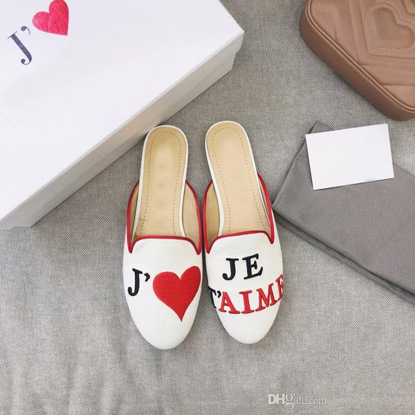 

2020 fashion luxury designer women shoes slipper vintage star designer flip flops slippers with box size 35-41 -452, Black