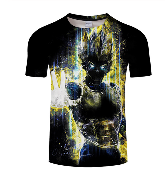 

2019 новый goku мода аниме dragon ball saiyan vegeta женщины / мужчины печатный футболка забавный 3d футболка повседневная 3d футболки тис с, White;black