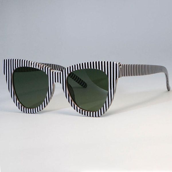 

47701 zebra stripes square sunglasses men women cat eye uv400 brand glasses fashion shades 47701 zebra yslrh