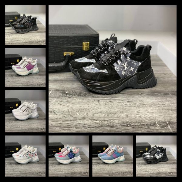 

mens shoes autumn and winter chunky sneakers lace-up low casual men shoes chain reaction sneakers scarpe sportive da uomo, Black