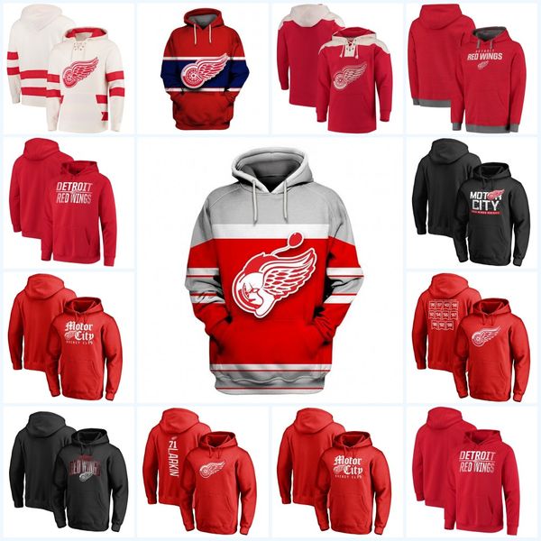 

71 Dylan Larkin Detroit Red Wings Hoodies Jersey 9 Gordie Howe 40 Henrik Zetterberg 11 Filip Zadina 59 Tyler Bertuzzi Hockey Jerseys