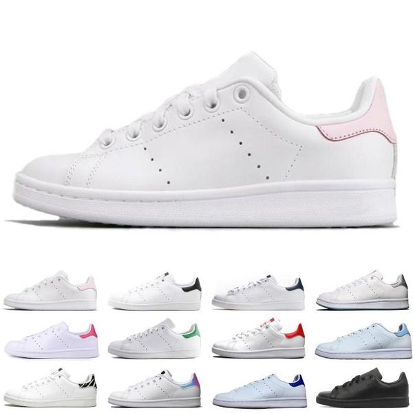 

2019 original men women casual shoes green black white blue red pink silver mens stan fashion leather shoe flats sneakers 36-44