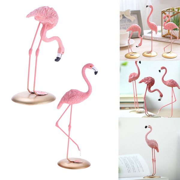 

2pcs deco figurine flamingo pink