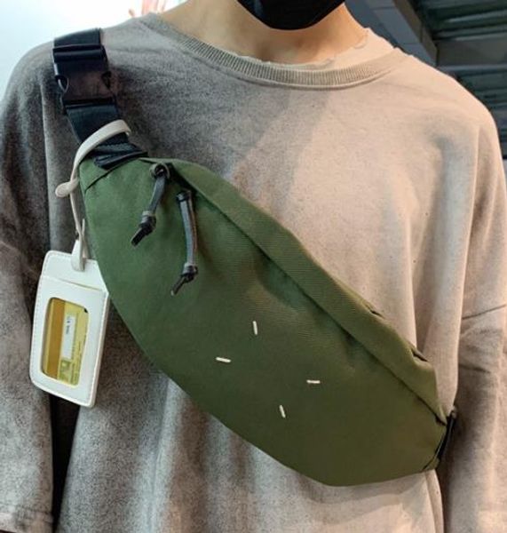 

new 2020 chest bags female diagonal cross wild simple tooling diagonal bag canvas chest bag waist bag men and women