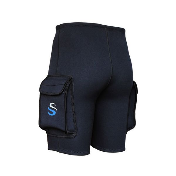 

new slinx black 3mm neoprene wetsuit tech shorts snorkeling scuba diving equipment surfing trunks submersible pocket pants