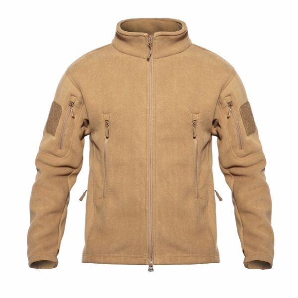 

tactical warm fleece sweater men outdoor camping hiking hunting coat combat training breathable soft shell jackets, Blue;black