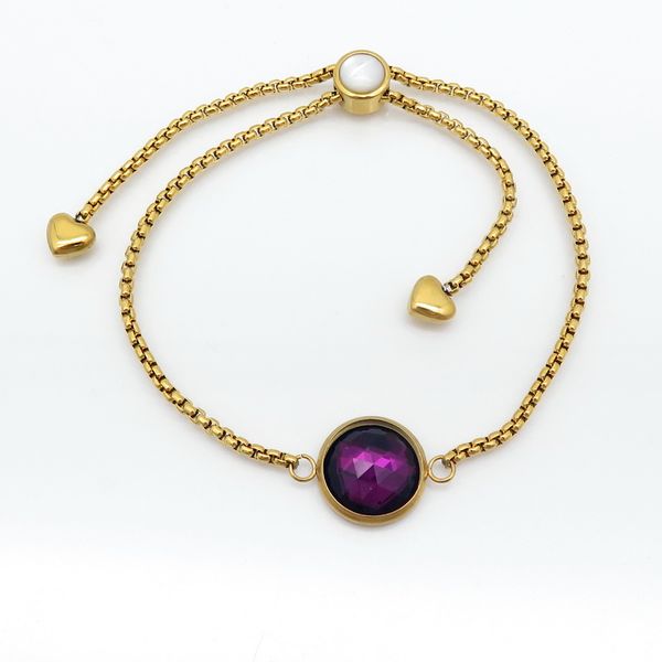 

15 цветов цвет кристалл камень титан стал цепью браслетов браслеты для женщин свадебных ювелирных изделий браслета femme подарок, Black