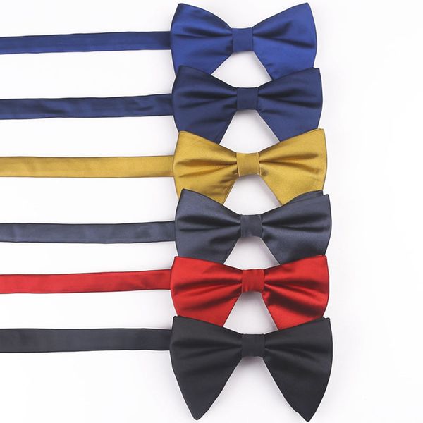 

bow tie male solid color marriage bow ties for men candy color butterfly cravat bowtie butterflies accessories for mens gifts, Black;gray