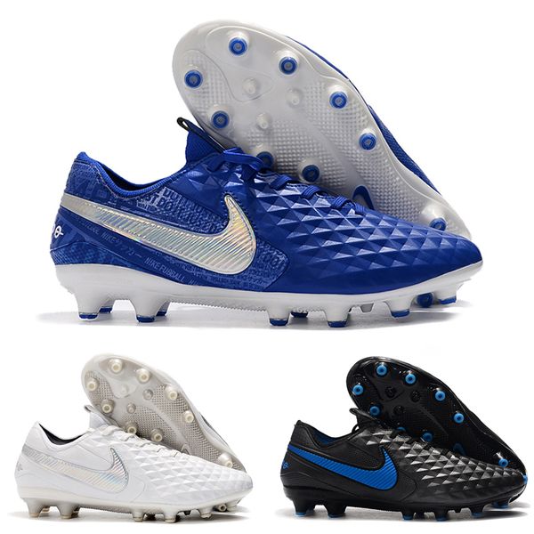 

2019 mens soccer shoes tiempo legend 8 elite ag soccer cleats outdoor football boots leather botas de futbol 03, Black
