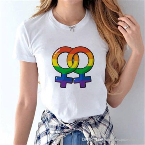

lgbt designer womens tshirts summer short sleeve o neck 3d printed ladies fashion female tees, White