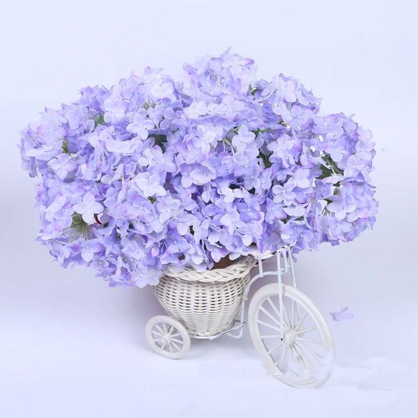 

1 bunch 3 head mini hydrangea artificial flower bridal bouquet pgraphy props for wedding birthday home decorations