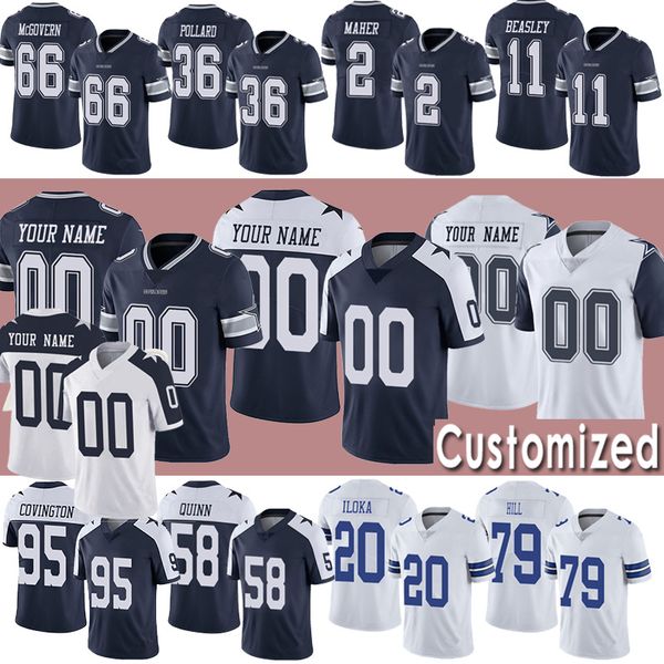 

customized dallas cowboys jersey football jerseys roger staubach troy aikman 22 emmitt smith darian thompson jerseys michael gallup, Black;red
