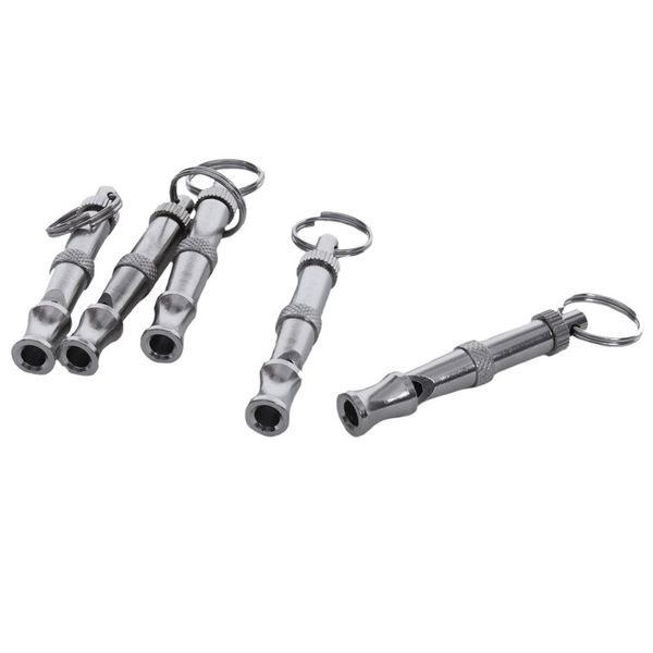 

5 x ultrasonic whistle for dog training silver color dog training obedience