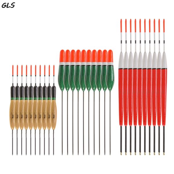 

10pcs/lot vertical fishing buoy drift tube three size color float buoy for fishing accessories