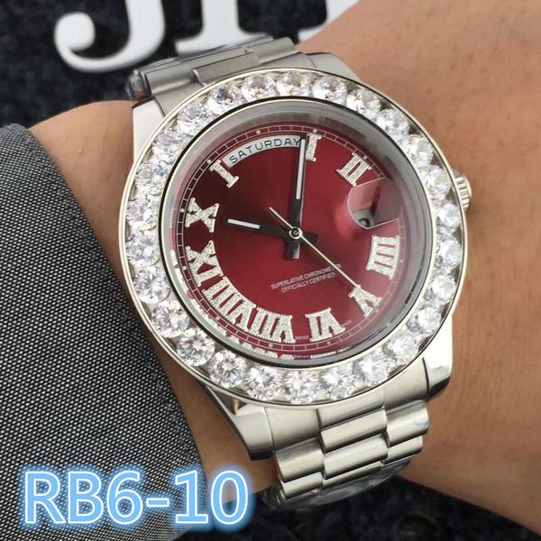 

selling 2019 luxury diamond watch mens watches 44mm mirror automatic mechanical wristwatches fashion designer watches, Slivery;brown