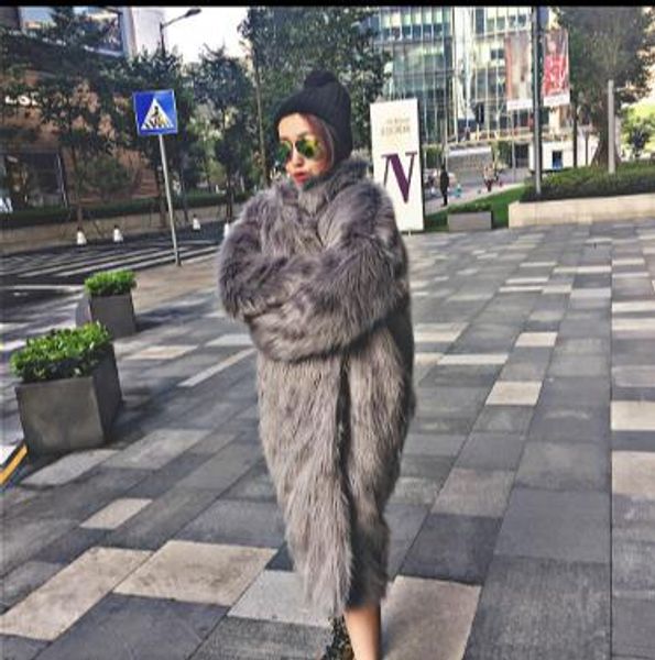 

2019 winter women faux fur coat artificial fur overcoat furry jacket manteau femme hiver plus size furry fake outwear q922, Black