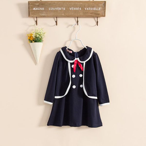 

girls dress new spring autumn cotton children school clothing long sleeve kids dresses for girls, Red;yellow