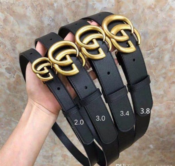

2020 european 12 styles mens and women belt bgg brass buckle belts for man leather belt, Black;brown