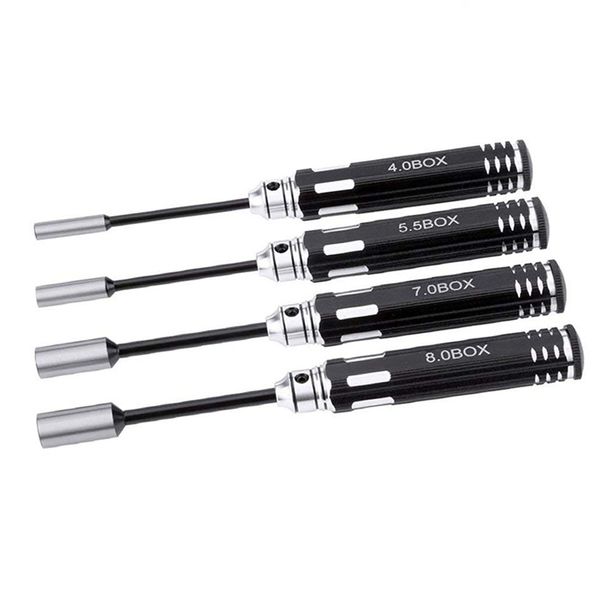 

rc model tool 4pcs hex screw drivers hex nut socket wrench sleeve wheel spanner 4.0/5.5/7.0/8.0mm for daily making manual and