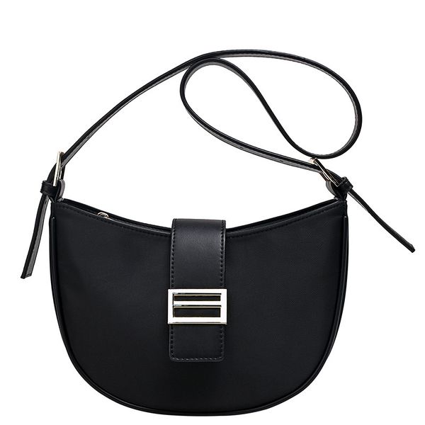 

2020 women totes nylon handbag fashion subaxillary bags half moon small shoulder bag for women vintage baguette bag female bolsa