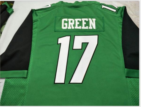 

custom men youth women marshall thundering herd isaiah green #17 football jersey size s-5xl or custom any name or number jersey, Black