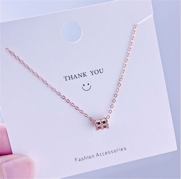 

exquisite small waist pendant necklaces 925 sterling silver zircon choker jewelry for women girls short clavicle chain necklace