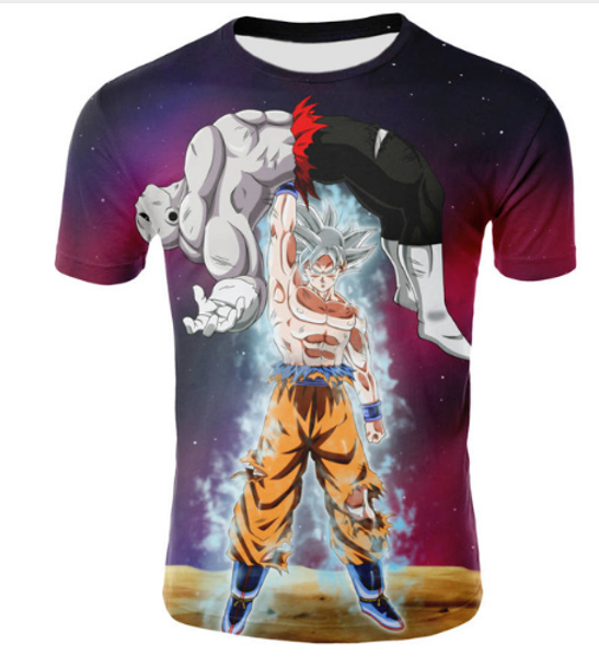 

японское аниме новая мода мужчины / женщина dragon ball z смешная 3d-принт футболка повседневная с коротким рукавом смешная футболка футболк, White;black
