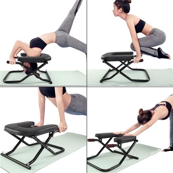 

home yoga inverted chair with drawstring mat strap accessories fitness anti gravity inversion table slim workout storage belt