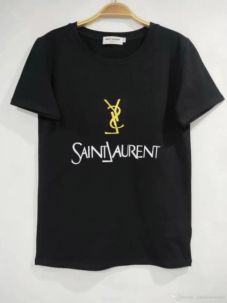 

2020 женская футболка vintage style letters printed cotton t-shirt for lady black and white