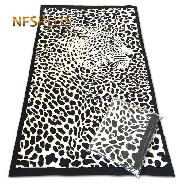 

leopard print microfiber beach towel 80x180cm and 70x140cm quick dry super soft absorbent sports travel bath towel for adults