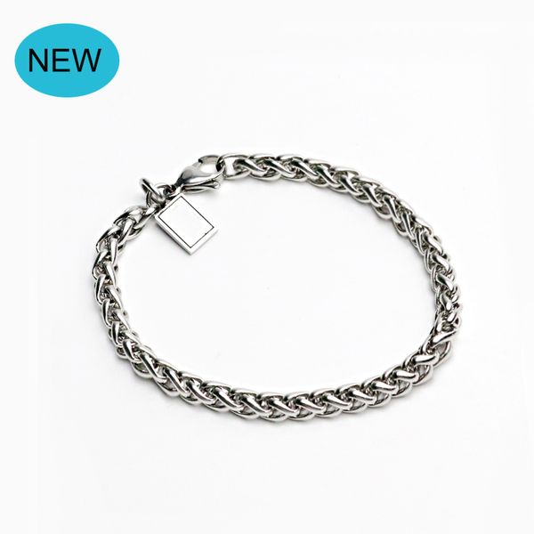 

fashion 3 4 5 6mm 7mm width stainless steel link chain bracelets for men women bracelets bangle jewelry gift good quality 046, Black