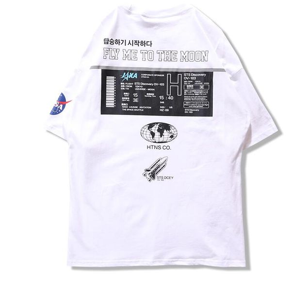 

shirts harajuku hop hip nasa printed men tshirts ins casual brand malet summer hipster short sleeve tees sdl04 designer streetwear btwgb, Black