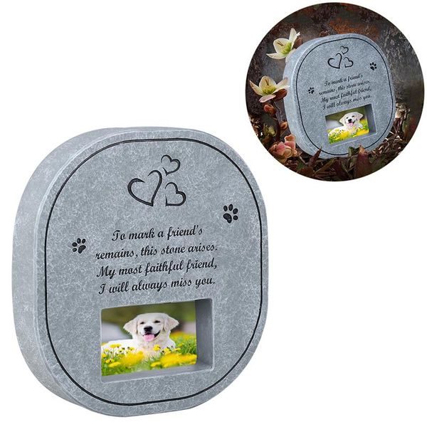 

ueetek pet memorial stone with p frame paw print grave for dogs cats pet farm products supplies