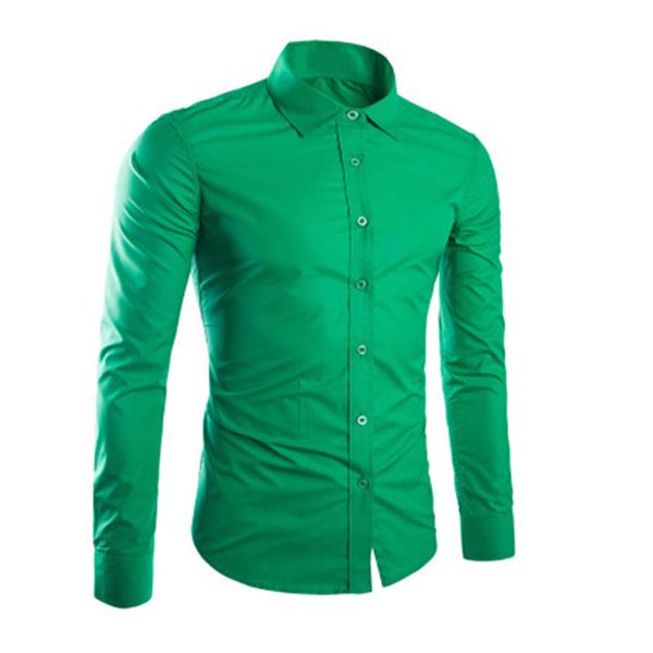 

newly spring autumn men shirt long sleeve solid color easy-care anti crease man casual shirts -3xl vk-ing, White;black