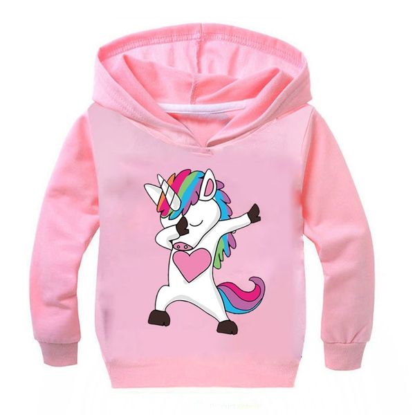 

новая мода печатной детская смешные unicorn даб прилагая толстовки детских кофт мальчики девочка подростки спортивных детей пуловер tops, Black