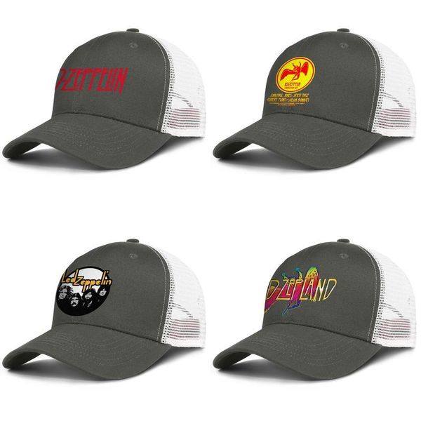 

лед зеппелин лого мужские и женщины регулируемый дальнобойщик meshcap прохладный прохладный на заказ baseballhats блюз рок празднования дня, Blue;gray