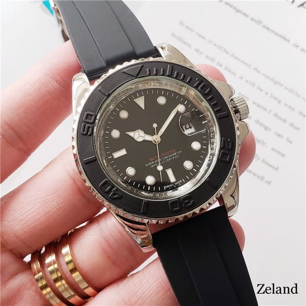 

2020 new luxury mens watches automatic mechanical watch designer watches role brand silicone strap casual sports style, Slivery;brown