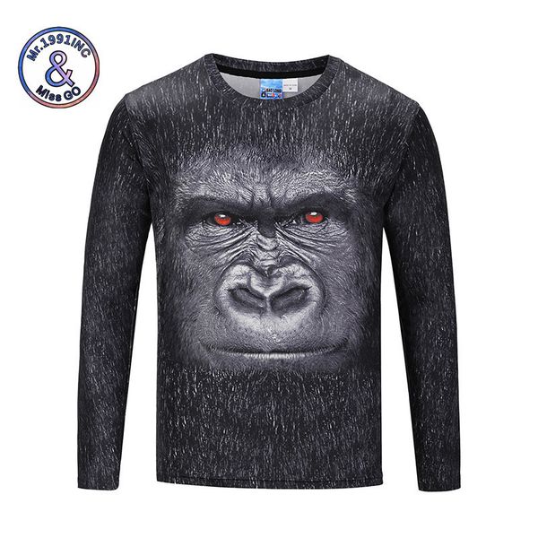 

дизайнеѬ мђжкой 3d длиннй Ѭђкав ђболки иѬова пеа гоѬилла живоное ђпѬђг, White;black