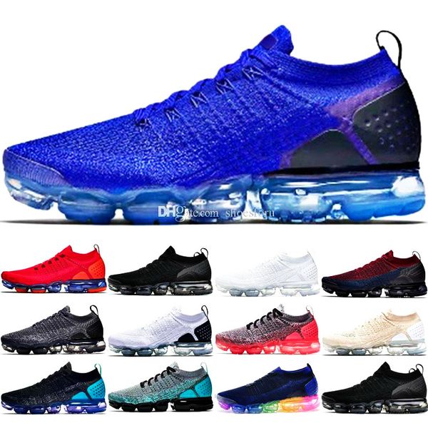 

2018 mens designer shoes women running shoes 2.0 air cushion black white outdoor trainers sports athletic sneakers fashionable casual 36-45