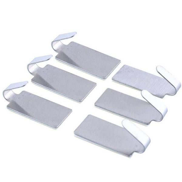 

6pcs stainless steel adhesive towel hooks family robe hanging hooks hats bag wall hanger
