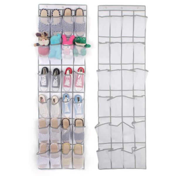 

24 pocket shoe space door hanging organizer rack wall bag storage closet holder shoe organizer rack hanging#15