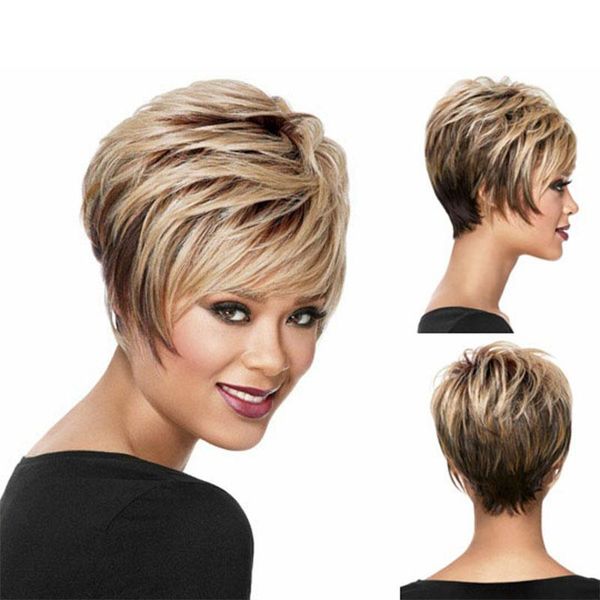 

10" natural straight heat resistant fashion short lady bob hair wigs straight cosplay short wigs for fashion women ombre synthetic bob, Black